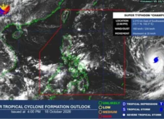 Super Typhoon Champi, posibleng pumasok sa PAR sa Oktubre 20; hilagang Luzon, binabantayan