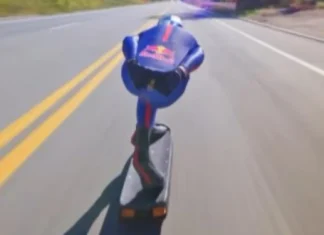 Skateboarder, nagun-od na ti record-breaking speed a 94.34 miles per hour