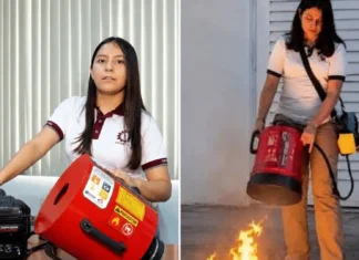 Maysa nga agtawen 16 nga estudiante idiay Mexico, nakagun-od ti international gold medal gapu iti panagimbentona ti naidumduma a fire extinguisher