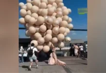 Maysa a bride-to-be, dandani naitayab gapu iti adu a balloons ken napigsa nga angin