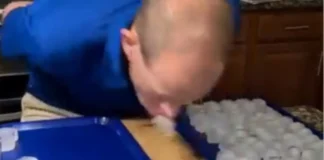 Lalaki iti Idaho, nakagun-od ti baro a Guinness World Record babaen ti panangiyakar na kadagiti ice cubes babaen ti ngiwatna