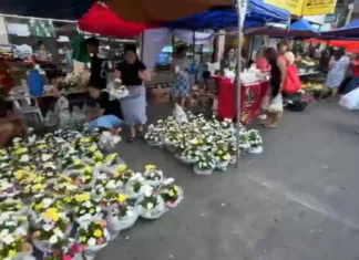 Naruay nga umili, nagturong ti merkado publiko iti siudad ti Laoag tapno gumatang ti sabsabong ken kakanin kas ti panagsagana iti Undas