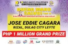 Nangabak a maika-78 a Bombo Millionaire iti naiganwat a Grand Draw ti Buena Mano Salvo Year 18 promo ti Bombo Radyo Philippines, taga Dulag, Leyte