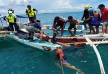 Pulis ti Bien Unido Bohol, pinaglibakan nga adda ti pakainaigan da ti nadungpar a pumpboat a nakatayan ti dua a mangngalap