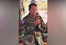 Cambodian general, pimmusay kabayatan iti gyera kontra Thailand