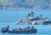 Cambodian naval forces, sinerrek iti kabaybayan ti probinsiya ti Trat, Thailand