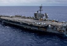 USS Abraham Lincoln, nakasangpeten idiay Middle East kasaruno ti tension idiay Iran