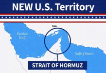 Trump, nag-post manen ti mapa ti Strait of Hormuz kas “new US territory”