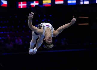 Carlos Yulo, nakastreken iti floor exercise ken vault finals ti 54th Artistic Gymnastics World Championships