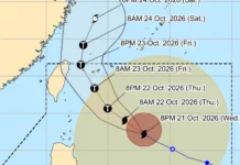 SUPER TYPHOON ROSAL, nangrugin nga agturong iti amianan-a-palaud bayat nga adda iti kabaybayan, daya ti Extreme Northern Luzon