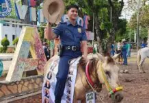 Horse patrollers na mga pulis na nagpapatrolya sakay ng kabayo agaw atensyon sa 28th Rodeo festival sa Masbate