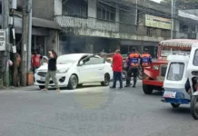 Sarong kotse nasulo mantang nakapark sa Daraga, Albay