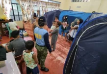 Mga pamilyang posibleng maapektaran sa Brgy. Burabod, Libon inibakwar