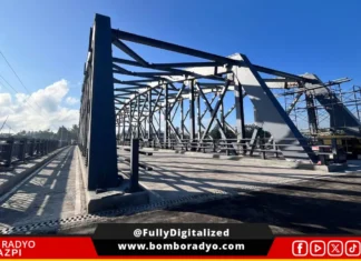 Kilicao-Binitayan Bridge sa Daraga, Albay, haros 90% na asin piglalaomang mabuksan sa Nobyembre