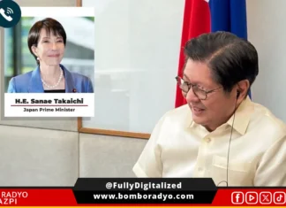PBBM asin Prime Minister Takaichi, nag-olay sa Telepono manungod sa kooperasyon sa ASEAM Summit asin seguridad kan nacion