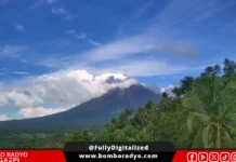 Bulkan Mayon, nagtetenir man liwat sa Alert Level 2 sa ibong kan bahagyang pagbuga nin abo