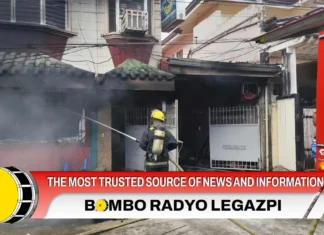 Residential house sa Legazpi bahagyang nasulo, P194k an kantidad kan danyos