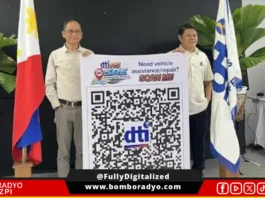 DTI Bicol, makabit nin QR code sa Maharlika highway para sa geotagging kan mga accredited repair shop