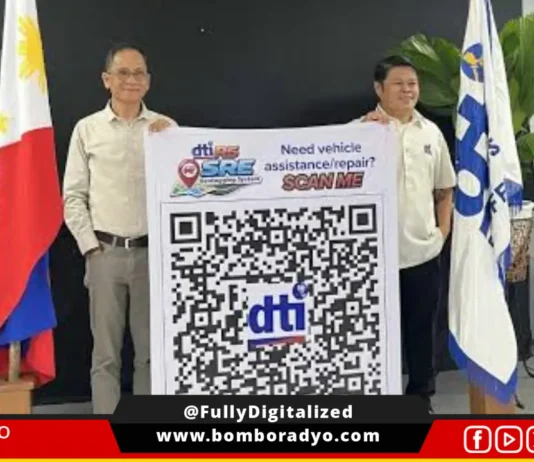 DTI Bicol, makabit nin QR code sa Maharlika highway para sa geotagging kan mga accredited repair shop