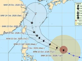 Signal No. 1 nakabandera sa nagkapirang parte kan Luzon huli sa Super Typhoon Rosal