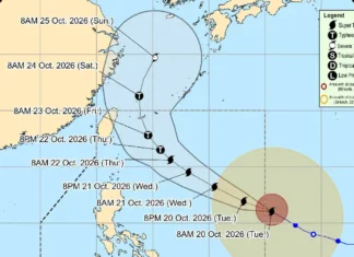 Signal No. 1 nakabandera sa nagkapirang parte kan Luzon huli sa Super Typhoon Rosal