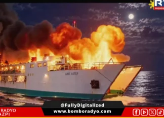 Aktuwal na pagkasulo kan MV June Aster sa Coron, Palawan, ipinahiling kan BFP sa paagi kan AI re-enactment