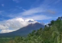 Bulkang Mayon, Nagbuga nin Abo; Alert Level 2 Nagpapadanay-Phivolcs