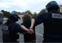Haros 1,000 Protesters, Dinakop sa France