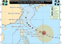 Super Typhoon Rosal, naglaog na sa PAR; Signal No. 1, Itinaas sa Nagkapirang Parte kan Luzon