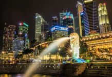 Iconic Merlion statue sa Singapore, gigibain na cropped Singapore Merlion 1