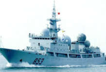 ‘Chinese vessels sa PH waters nagpatay ng identification system; warning ng Navy, binaliwala’ – Lorenzana cropped Chinese navy ship
