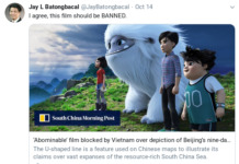 Malaysia, ‘di rin nagustuhan pagkasama ng mapa ng China sa ‘Abominable’ movie batongbacal abominable