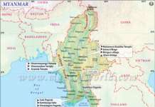 Sitwasyon sa Myanmar, unti-unti nang bumabalik sa normal myanmar map