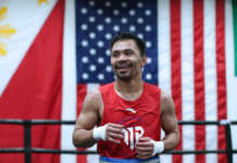 Pacquiao nasa US na, 6-weeks training nalalabi bago ang big fight vs Spence Manny pacquiao flag