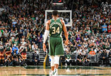 Bucks nailapit ang serye sa 2-1 matapos tambakan ang Suns, 120-100, Giannis nagbuhos ng 41-pts. giannis antetokounmpo 1