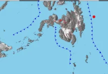 Magnitude 5.7 na lindol, naitala sa karagatang malapit sa Surigao del Sur