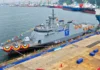 Ikatlong offshore patrol vessel ng Philippine Navy inilunsad sa South Korea