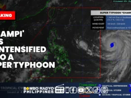 Bagyong ‘Champi,’ muling lumakas bilang super typhoon
