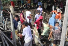 Masobra 1,000 ka kilo sang basura, nakolekta sa clean-up drive sa Punta Libas, Roxas City