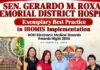 Sen. Gerardo M. Roxas Memorial Hospital, ginkilala nga Awardee of Exemplary Best Practice sang (iHOMIS)