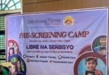 Pre-screening sang Operation Smile Philippines para sa libre nga cleft lip kag palate treatment, ginpatigayon sa Capiz