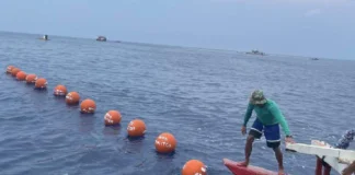 Baybayon sang Panay kag Pilar, Capiz, ginpahamtangan sang marker agud mahibaluan ang boundary sang kadagatan