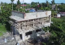 Konstruksyon sang two-storey multi-purpose hall sa Barangay Banica, Roxas City, yara na sa 50%
