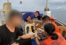 Chinese na naputulan ng hinlalaki habang naglalayag sa Antique, tinulungan ng PCG