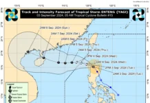 Bagyong ENTENG, nakatawid na ng Northern Luzon at nasa West Philippine Sea na