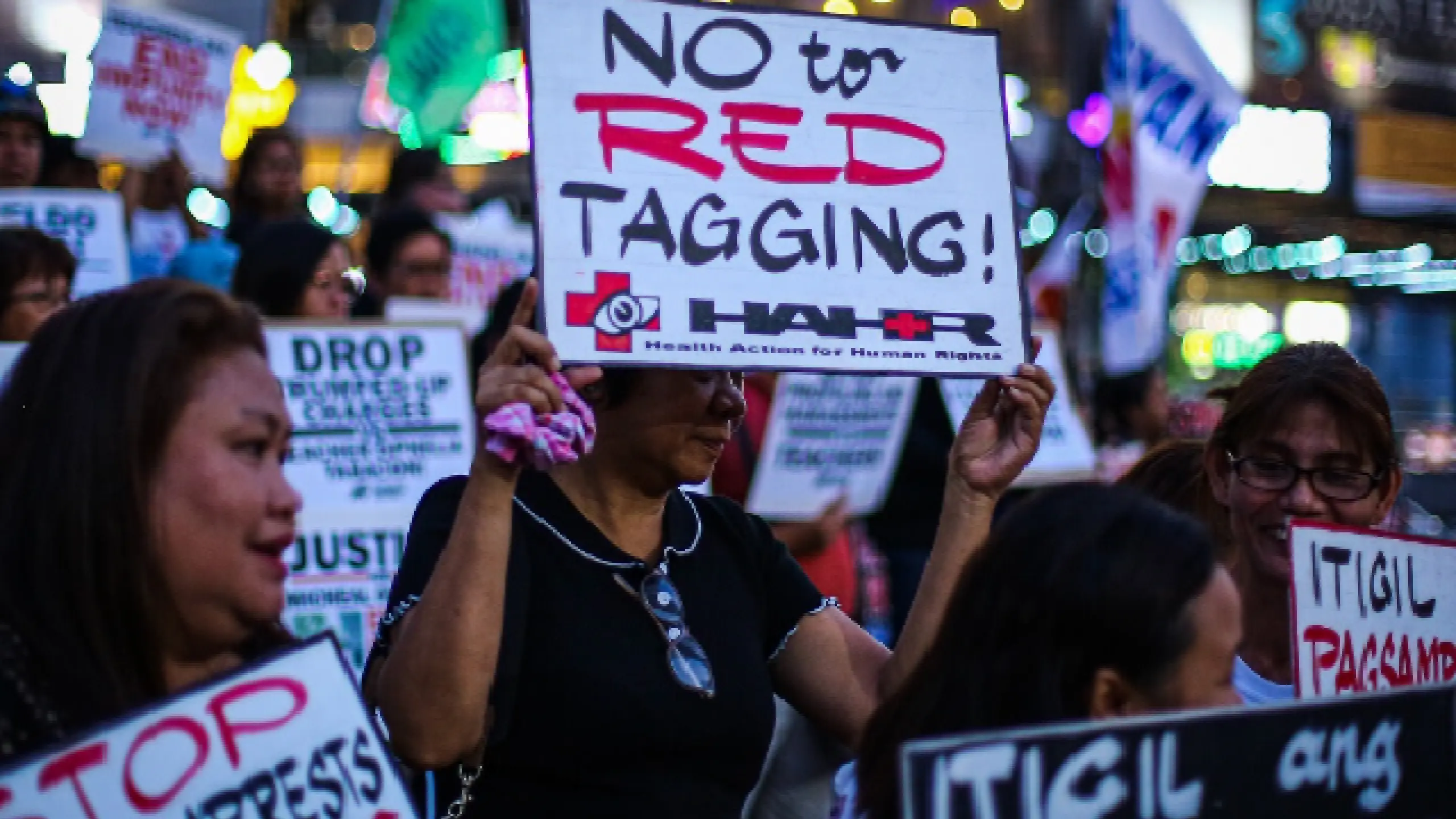 Red Tagging Protest Sen. Estrada isinusulong ang pagpasa ng Senate Bill laban sa Red ...