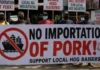Tigil-benta ng baboy, pinalawig hanggang Linggo dahil sa protesta sa imported na karne