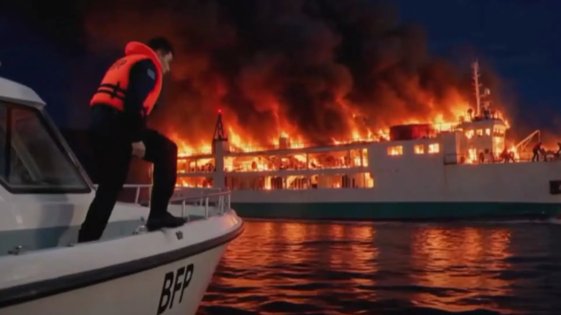 Chlorine at asphalt, posibleng pinagmulan ng sunog sa MV June Aster