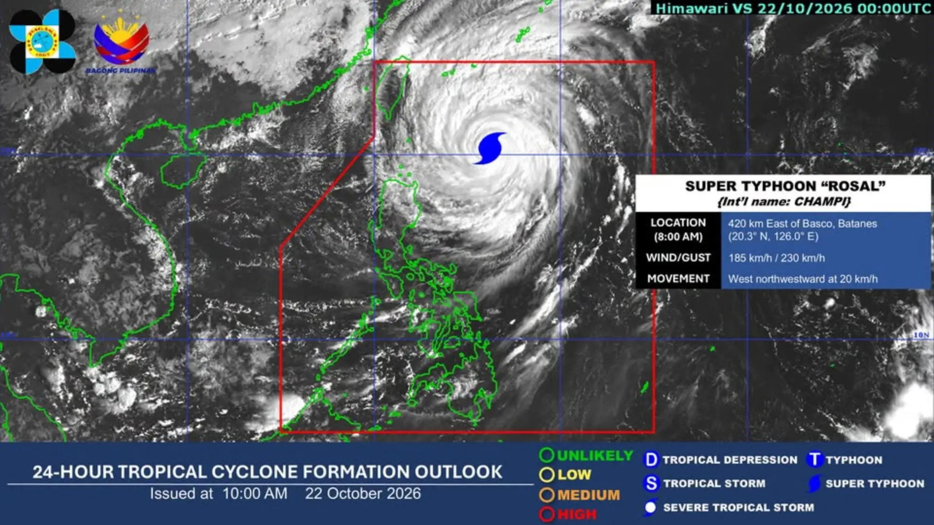 Super Typhoon Rosal, patuloy na humihina; Signal No. 3, posible pa ring itaas sa Batanes