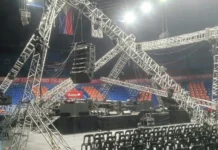 Apat, sugatan sa pagguho ng truss ng lights and sound setup sa San Juan Arena